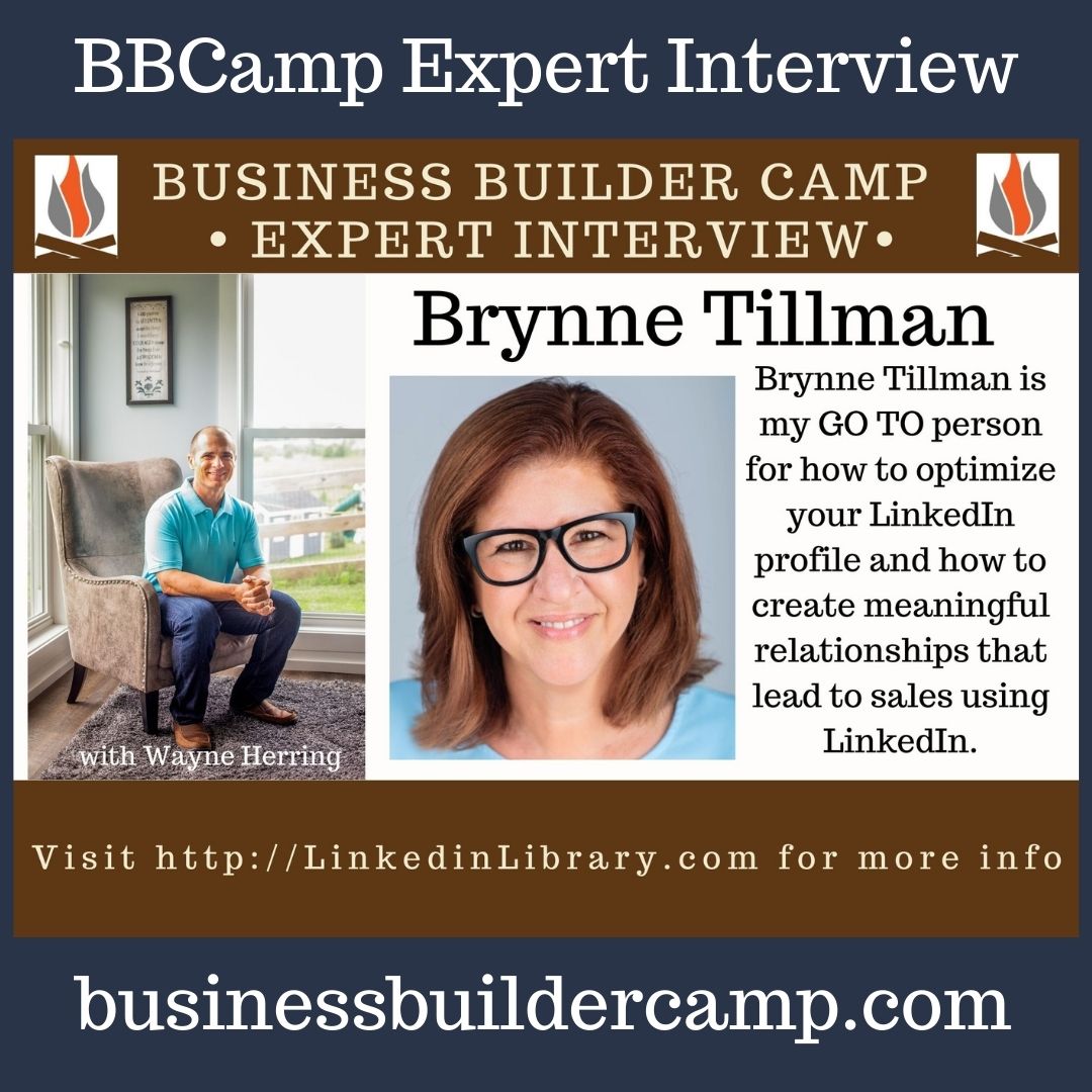 BizBuilderCamp's tweet photo. @BrynneTillman is my GO TO person for how to optimize your LinkedIn profile and how to create meaningful relationships that lead to sales using LinkedIn.  https://t.co/W707aBgExI 
https://t.co/aWNA8c3rI0 https://t.co/MBJ42H23wo