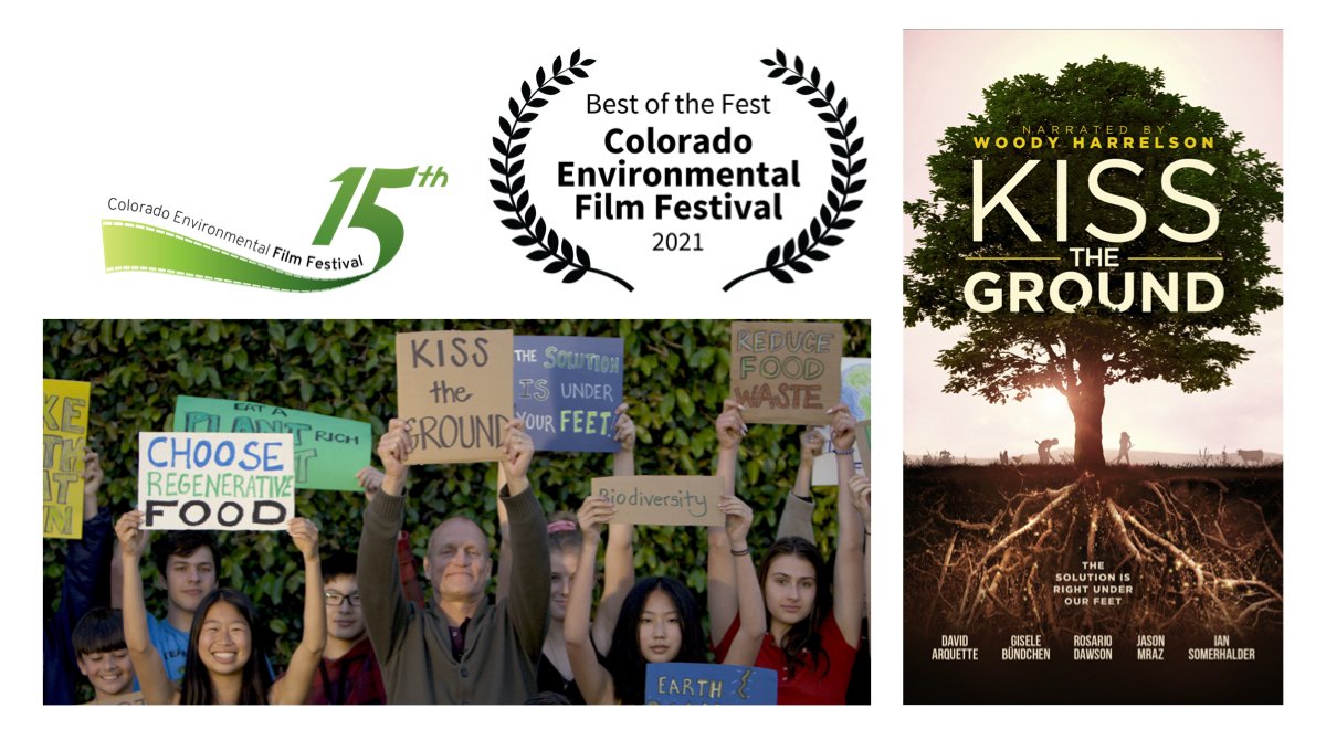 CEFF's tweet image. Congratulations to @kissthegroundoc for winning #BestoftheFest at #CEFF2021! Regenetating the world’s soils can stabilize Earth’s climate, restore lost ecosystems and create abundant food supplies. For view in the Down &amp;amp; Dirty film collection thru Sunday. ceff.eventive.org