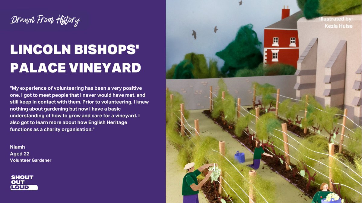eh_shoutoutloud's tweet photo. Niamh is a young volunteer at Lincoln Medieval Bishops’ Palace, our only site where your volunteer duties can involve tending to a vineyard! @EHVolunteering #volunteer #volunteering #getinvolved #DrawnFromHistory
https://t.co/8kTe5IyuhF https://t.co/cg8TBTgyGK