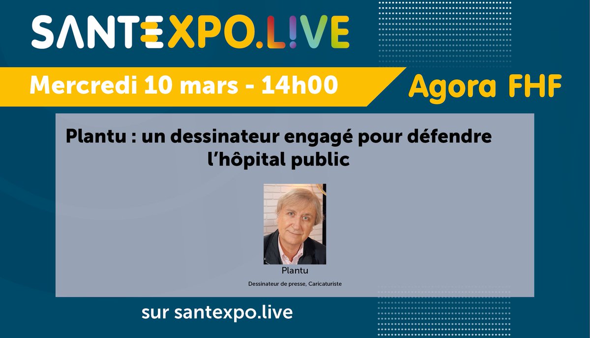 📢Plantu : un dessinateur engagé pour défendre l’hôpital public

Merci à <a href="/plantu/">PLANTU Officiel</a> d'être revenu sur son engagement aux côtés du monde hospitalier.

📅 Mercredi 10 mars
🕐14h00
📍santexpo.live

Pour s'inscrire à #SANTEXPOLIVE ➡bit.ly/3diCg7K

#SEL #digital