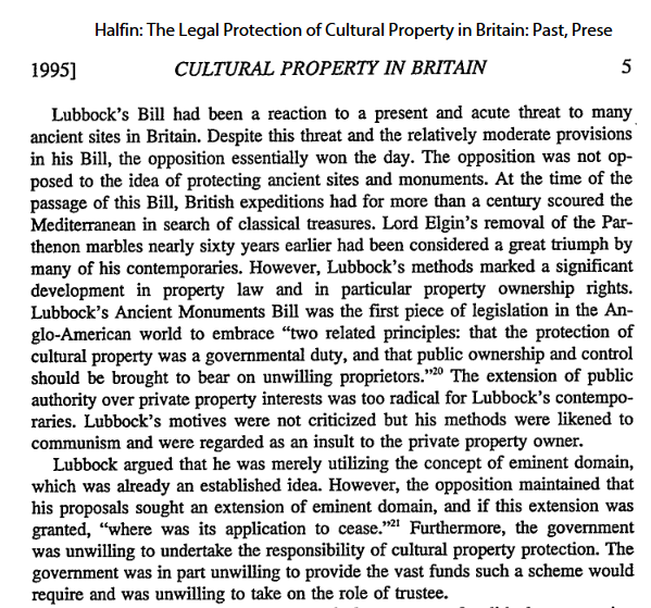 The Bill would have allowed the government to compulsorily purchase heritage sites from private landowners if the landlord wanted to develop the site. The Tories accused him of being some kind of communist for wanting to seize private property.