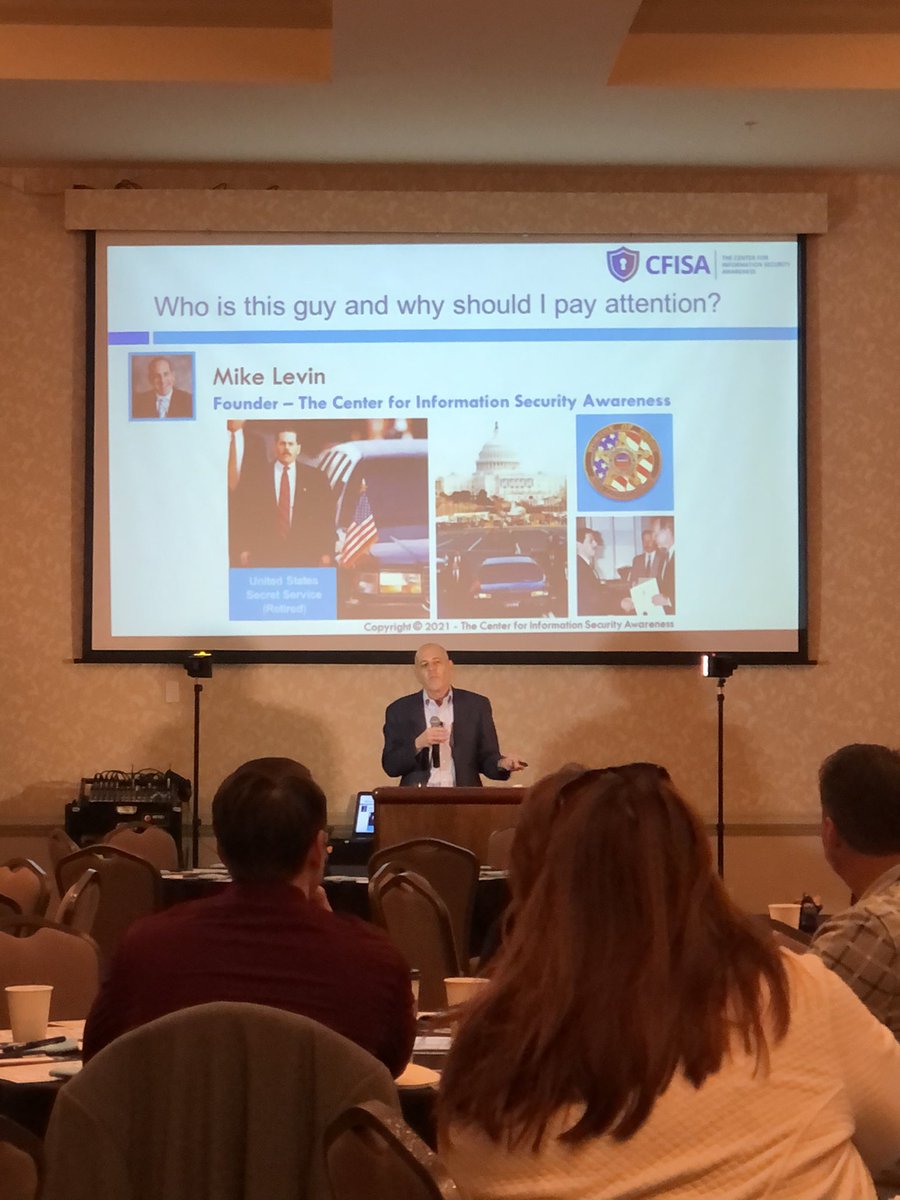 mshaye's tweet photo. Great cybersecurity awareness info from @MDLevin from @CFISA_org this morning at the @DestinChamber BizTech Summit!

#cybersecurityawareness #cybersecurity https://t.co/UvnmsaFp1X