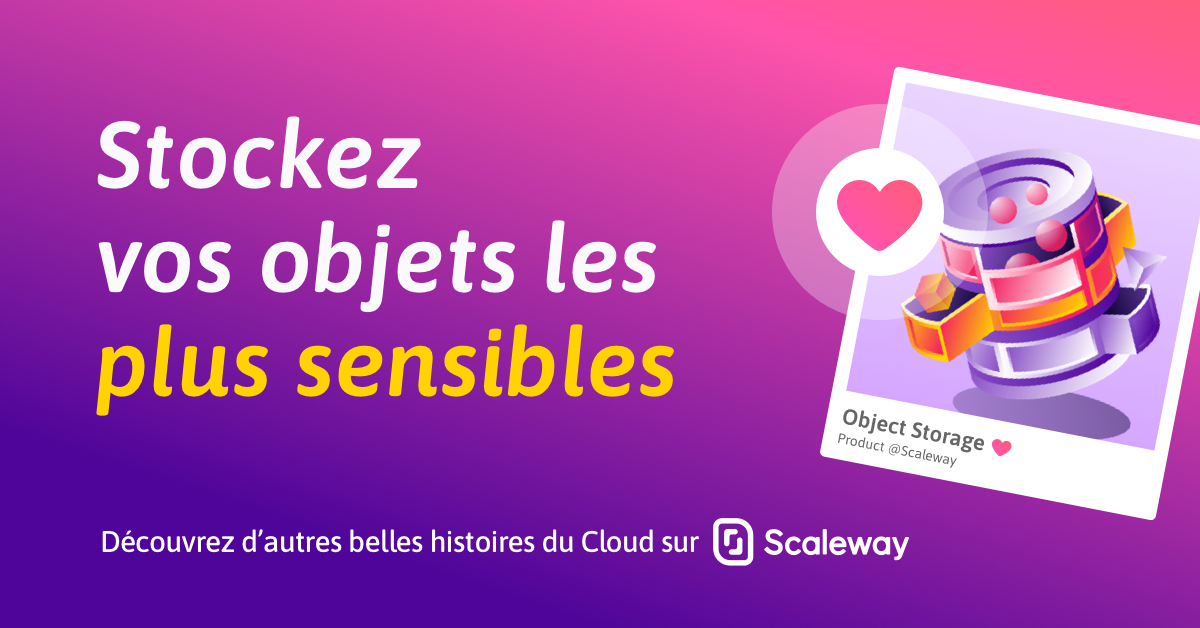 Scaleway_fr's tweet image. Le meilleur pour vos besoins de stockage. ⭐️
Nos experts sont aussi passionnés que vous par vos projets Cloud. Contactez-les dès maintenant !  👉  ow.ly/hYjk50DBKOs 
#Scalewaylovestories #cloudconnection