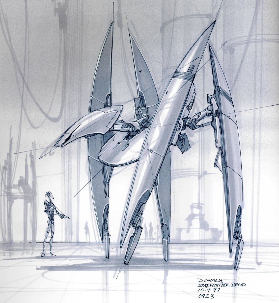 Then Doug Chiang was Design director, leader of the Lucasfilm art department (as...now), for The Phantom Menace (1999)...