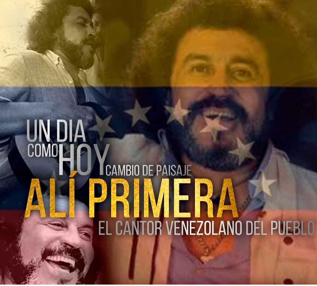 MaraimaWilliam's tweet image. #16Feb Se cumplen 36 años de la siembra del Cantor del Pueblo, Alí Primera hoy lo recordamos como el hombre que abogó por la justicia social a través de su canto, de sus versos y su poesía. Alí es sinónimo de esperanza, resistencia y rebeldía ✊🏽❤️🇻🇪 ¡Que su canto nunca muera!