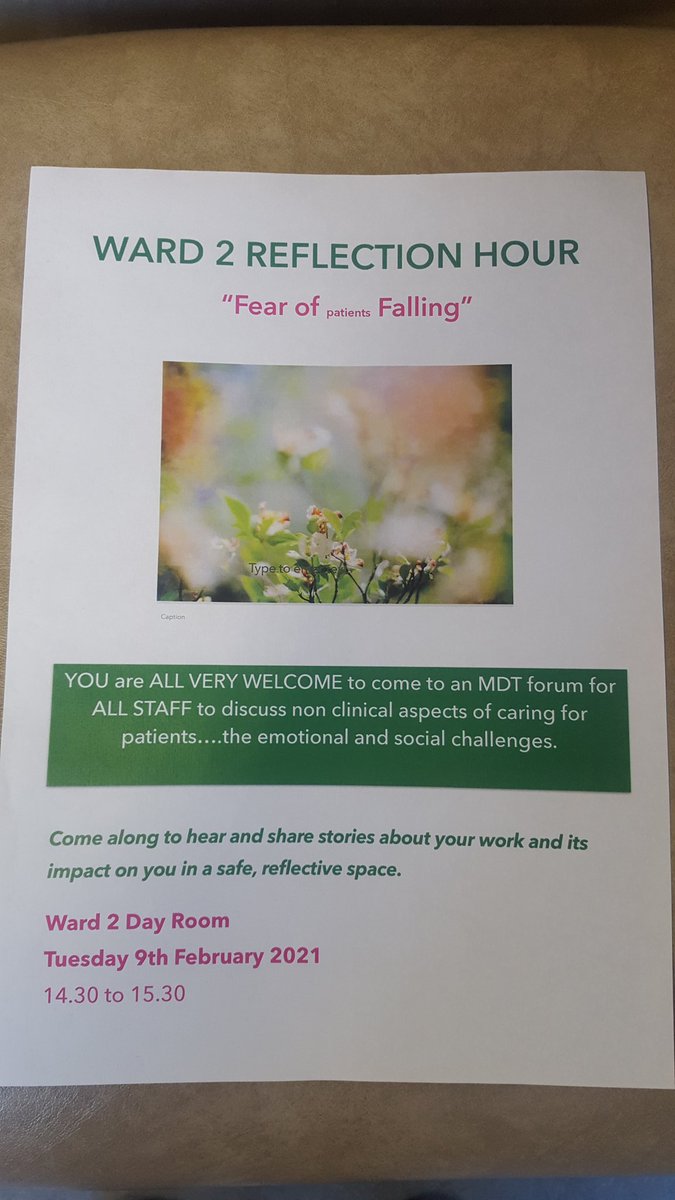 Another Cathartic reflection hour in ward 2 New Vic...Thanks to everyone who came along #wellbeing