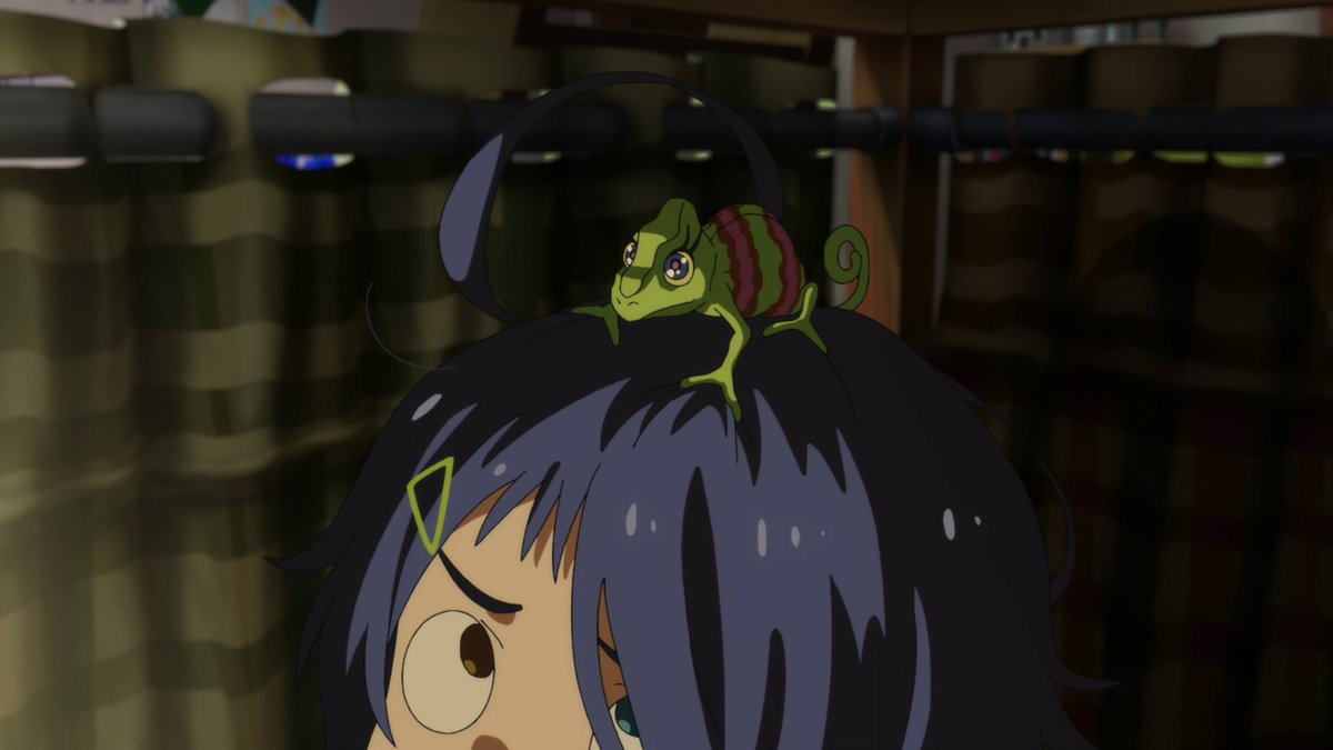 Ai's chameleon makes sense. Like a chameleon, she tends to maintain a low profile in places like school. There's also the fact that Ai can surprisingly adapt to a lot of situations, just like how chameleons easily adapt to different environments.