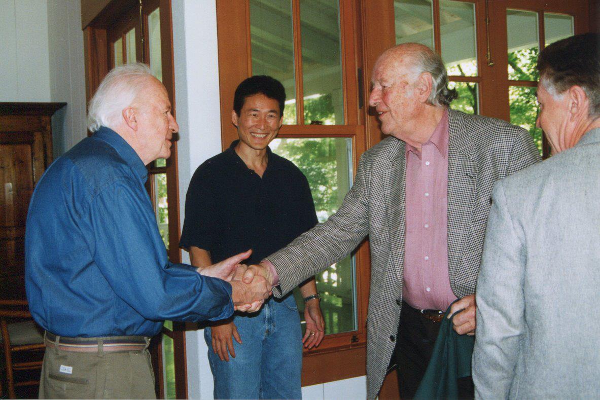 He worked on War of the Worlds (2005) and The SpongeBob Movie: Sponge Out of Water (2015) too but here is a pic with true stars (Ray Harryhausen, Doug Chiang. Ralph McQuarrie).