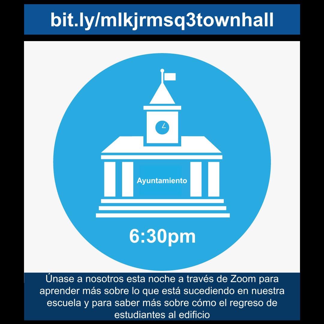 Join us this evening via Zoom at 6:30 for a quarter-three update and a Q&amp;A session regarding the return to in-person instruction.