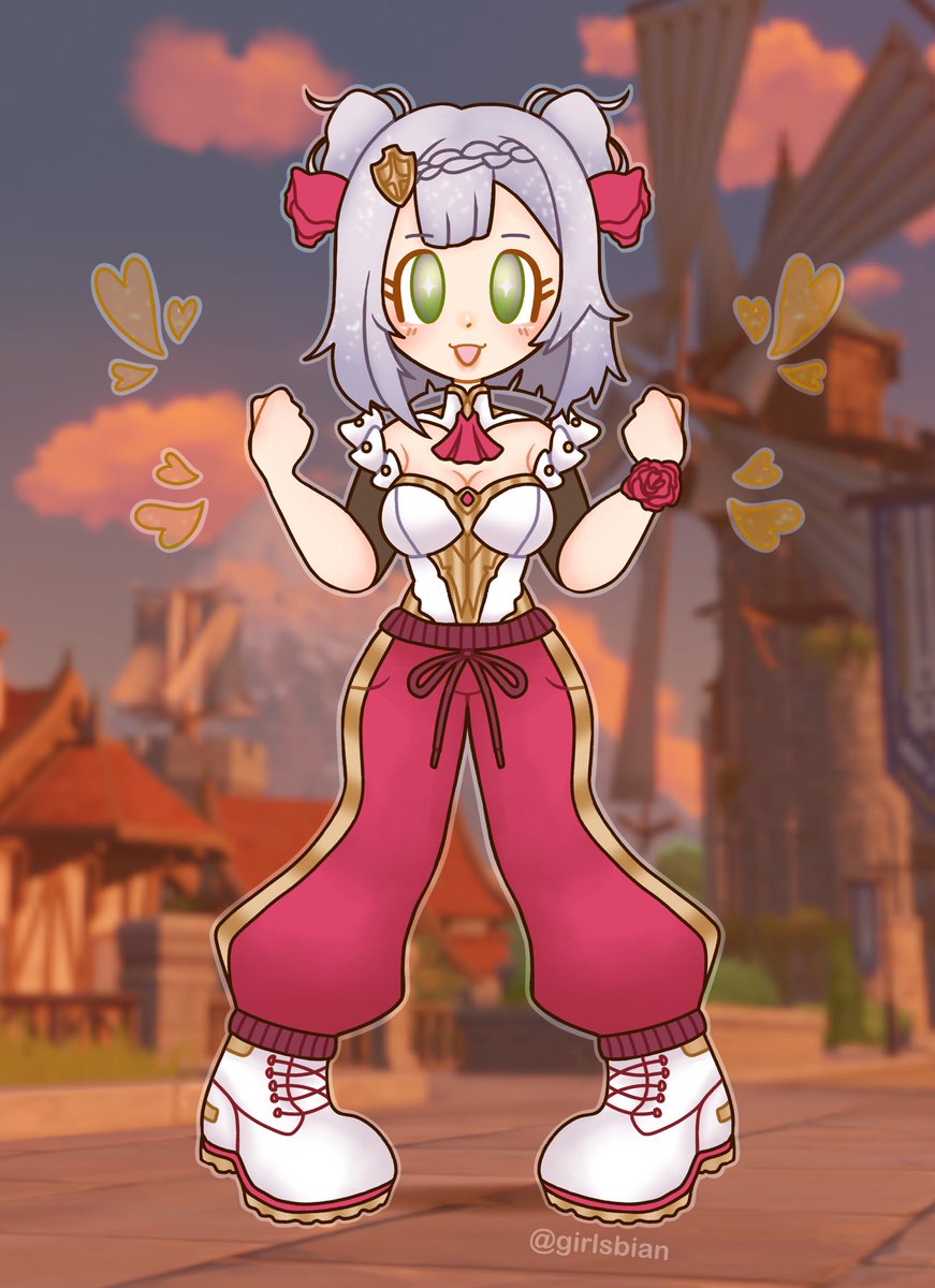 centaurware's tweet image. noelle comfy mode!! 🌹🛡 
#GenshinImpact #原神