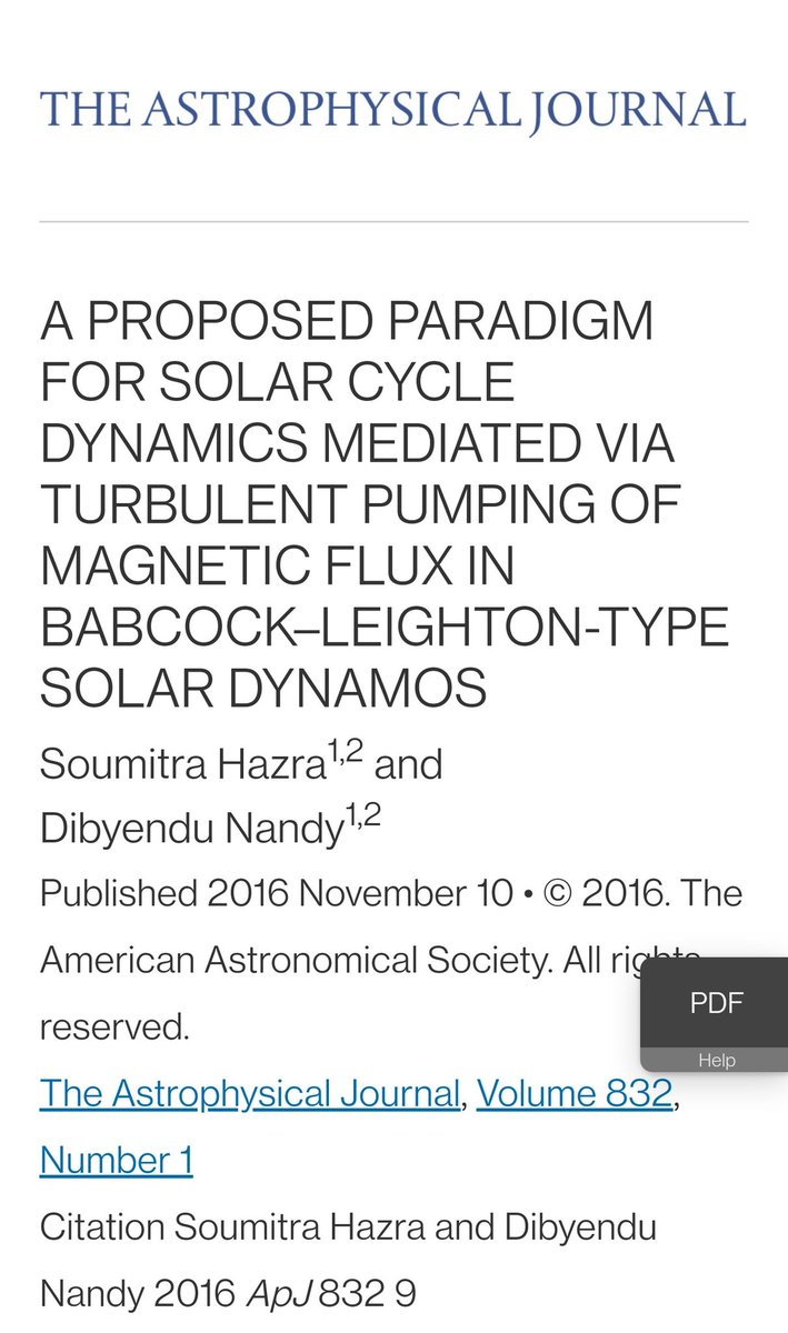 Turbulent pumping with the right properties may be able to generate solar cycle like equatorward migration of the toroidal field belts, circumventing the need or role of meridional circulation. But this is just another hypothesis. 11/n https://iopscience.iop.org/article/10.3847/0004-637X/832/1/9/meta