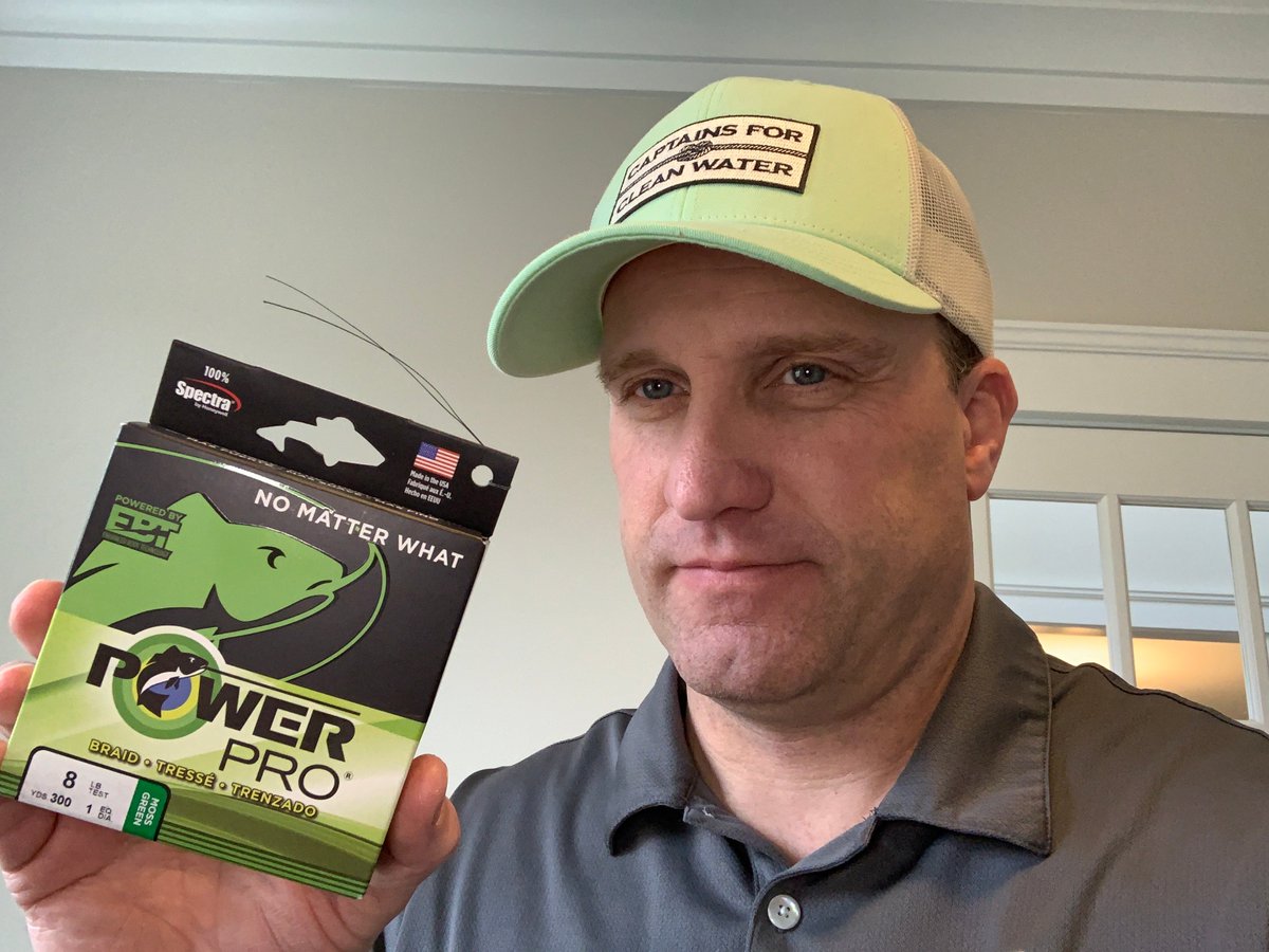 BrianCPR's tweet image. I asked Capt. C.A. Richardson (@FlatsClass) last Monday during MNF about the best color for braid. He recommended and Amazon delivered. Thanks Capt. #MossGreen #8lbtest #PowerPro