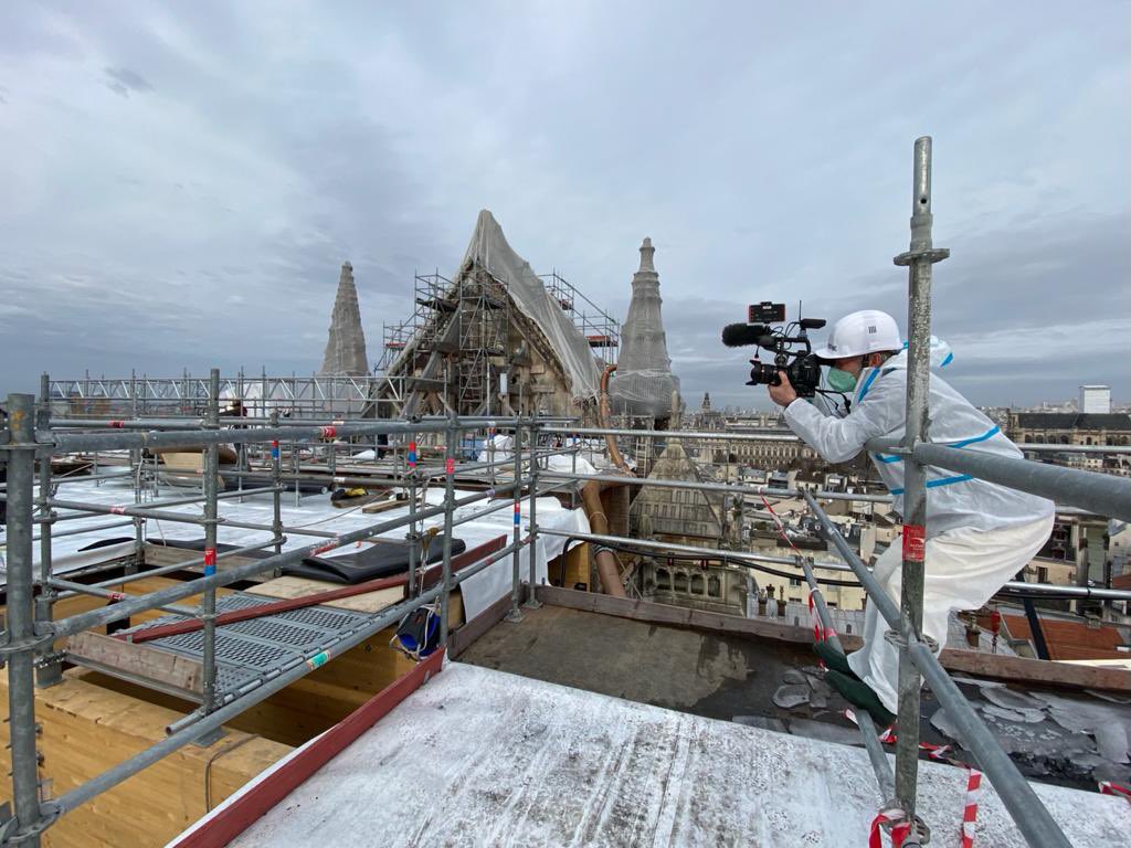 Some more photos of the work up close, some gargoyles and our  @ABC team filming