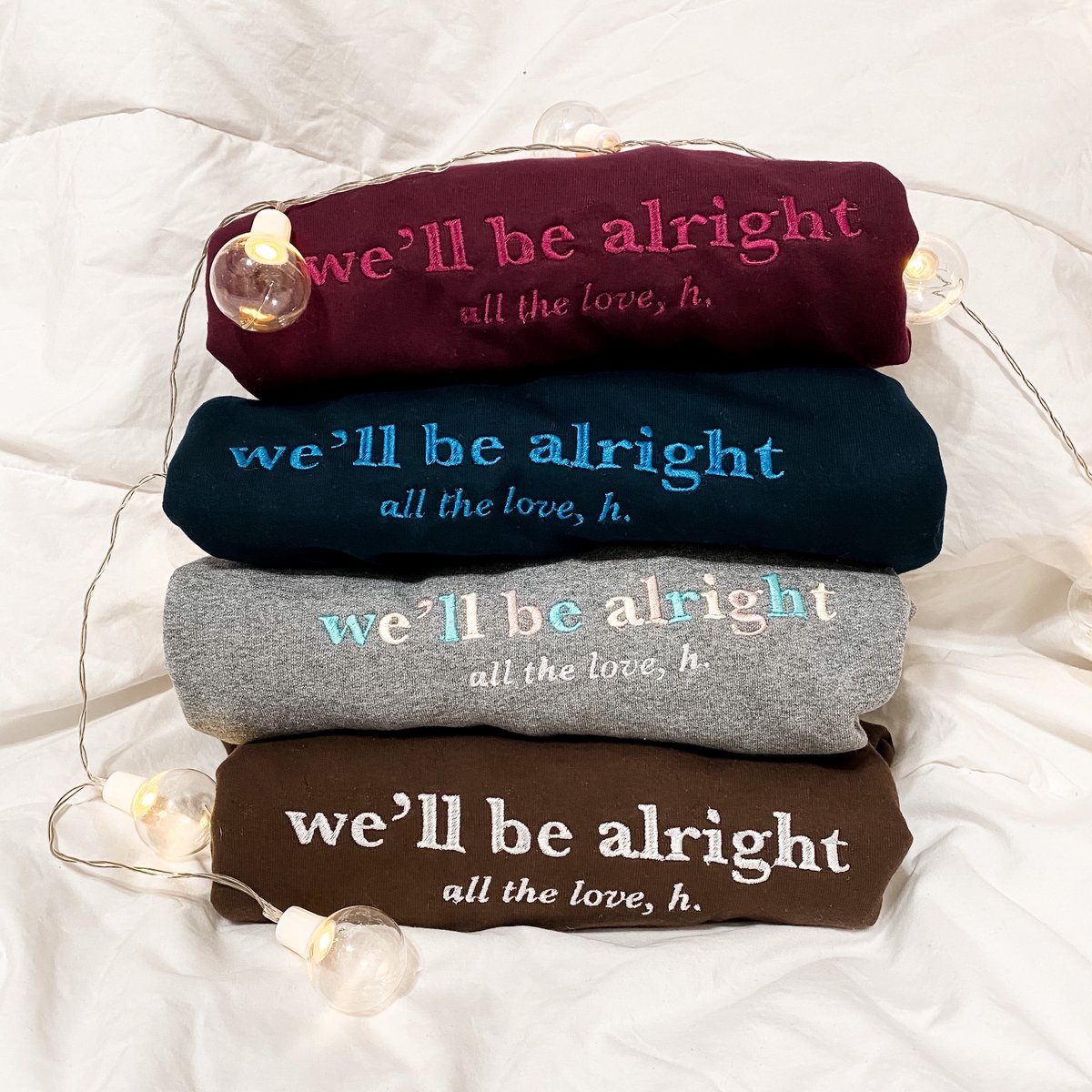 ShopSunflower06's tweet photo. ♡ HARRY STYLES GIVEAWAY TIME WOO ♡

rules:
♡ retweet &amp; reply w which color we'll be alright crew is your fav
♡ follow me! I'll check!
♡ extra entry: Follow me on IG! @ShopSunflower06  
♡ international

One winner can choose any we'll be alright crew from my shop! https://t.co/HypBAC2TRQ
