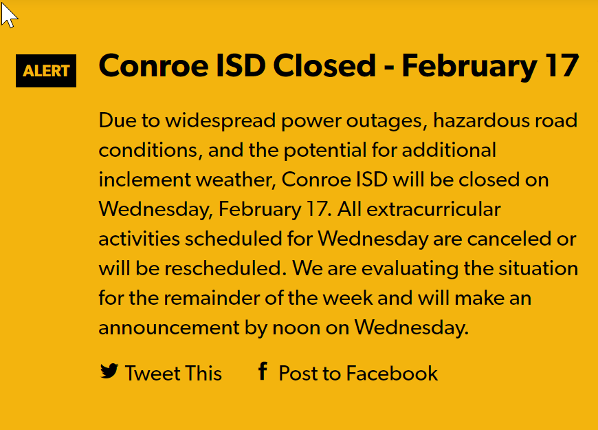 Conroe ISD tweet media