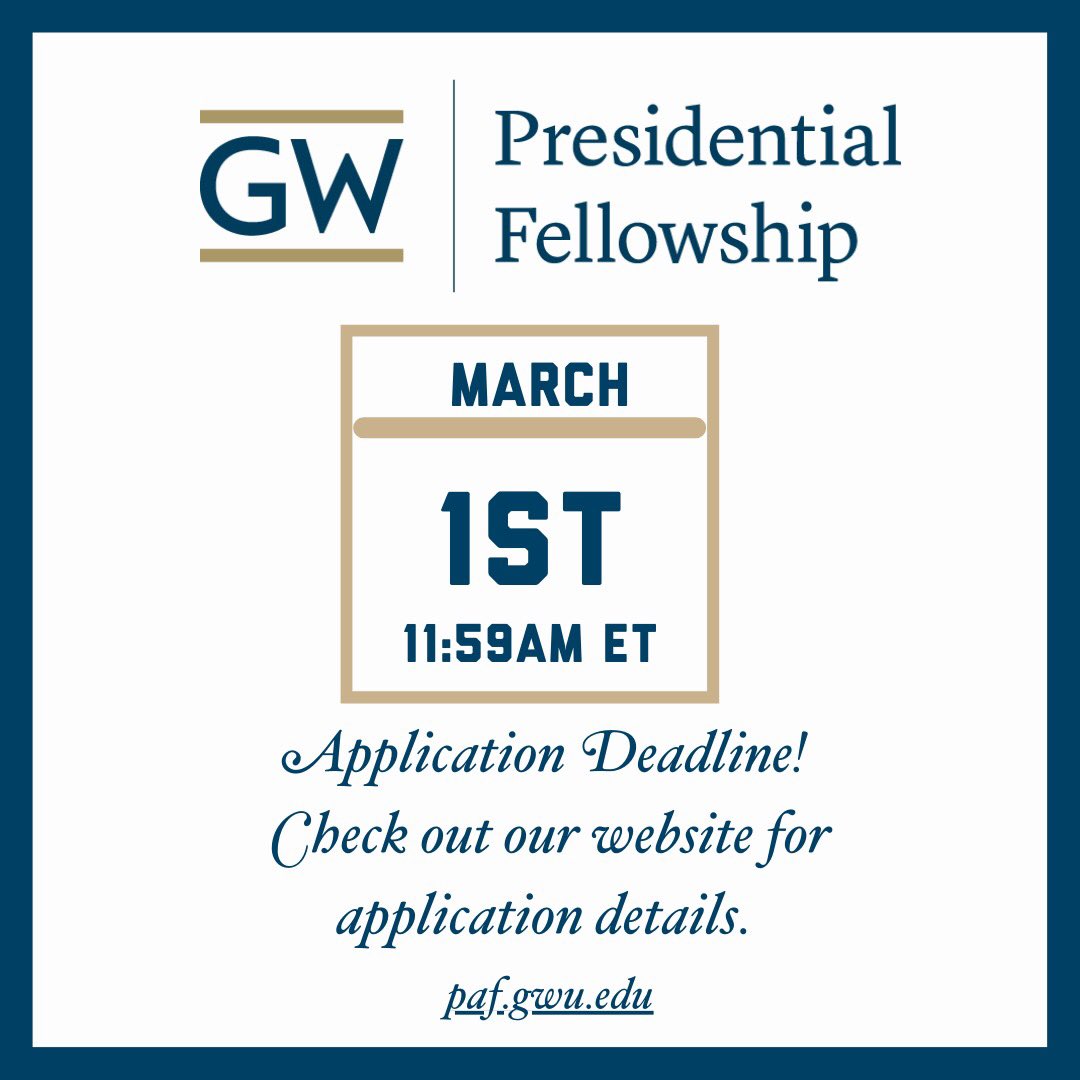 GW Presidential Fellowship tweet media
