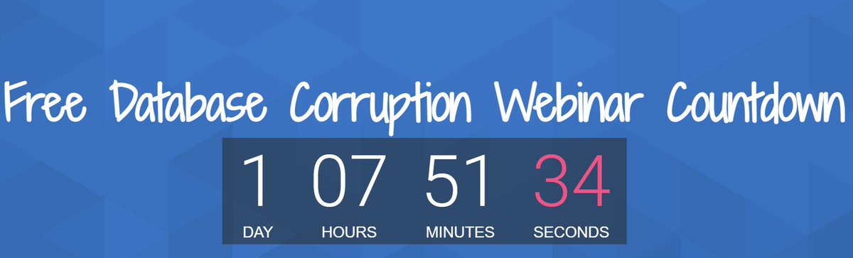 StedmanSteve's tweet photo. Follow link to Register for this free Event!
https://t.co/oiIOKONZhw

#stedmansolutions #sql #sqlserver #Corruptionrepair # #sqlcorruptionrepair #sqlservercorruptionrepair #sqlserverrepair #corruptsql #corruptsqlserver #stedmansolutionssqlrepair #serveremergency https://t.co/ZDOCRvj7Z0
