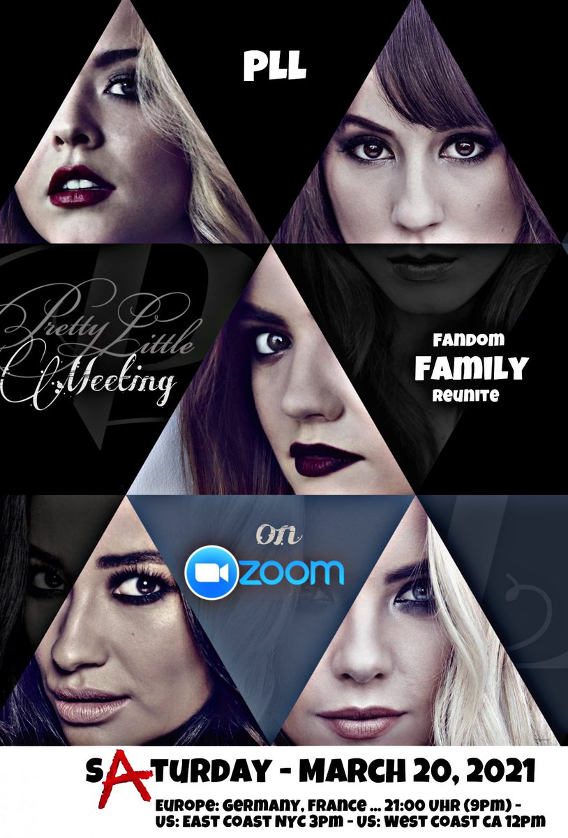 smileymiley_AT's tweet image. Don‘t miss it Bitches 💕

Pretty Little Meeting on Zoom 🤫 a big PLL Fandom reunion 💖 

March 20th 2021 ✨

link in my Bio ✌️
@imarleneking @PLLTVSeries #PLLFamily