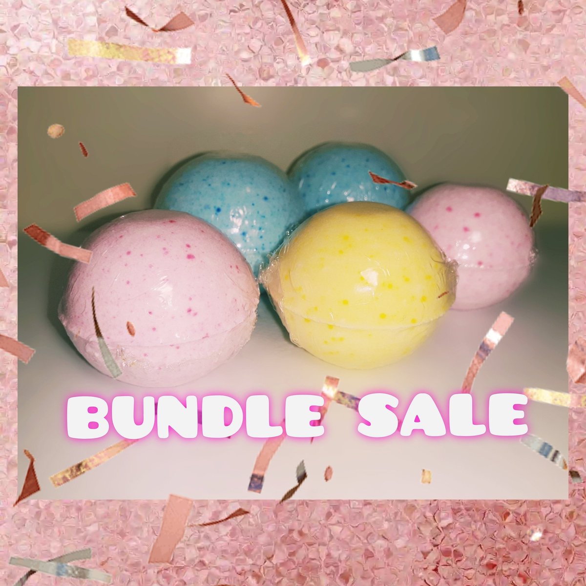highfivecreati2's tweet image. BUNDLE SALE 🤩 5 BATH BOMBS FOR THE PRICE OF 2!!
2 large and 3 medium for just $10 plus shipping! 
PM me to claim this bundle! 
These do not have CBD
#highfivecc #bath #bathbomb #bundle #sale #color #relax #rosegold #cottoncandy #bubblegum #lemon #love
instagram.com/p/CLXNdveFU4I/…