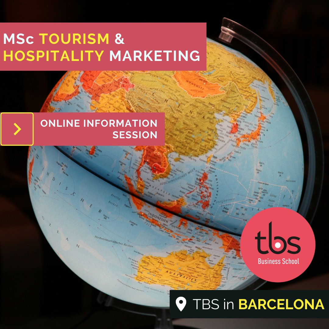 IntlStudentsHub's tweet image. Participate in the live session and discover the MSc Tourism &amp;amp; Hospitality Management of TBS in Barcelona.

⏰ February, 23rd at 4pm (CET).

Learn more and apply: bit.ly/3qDL77u

#TBSBarcelona #MScPrograms