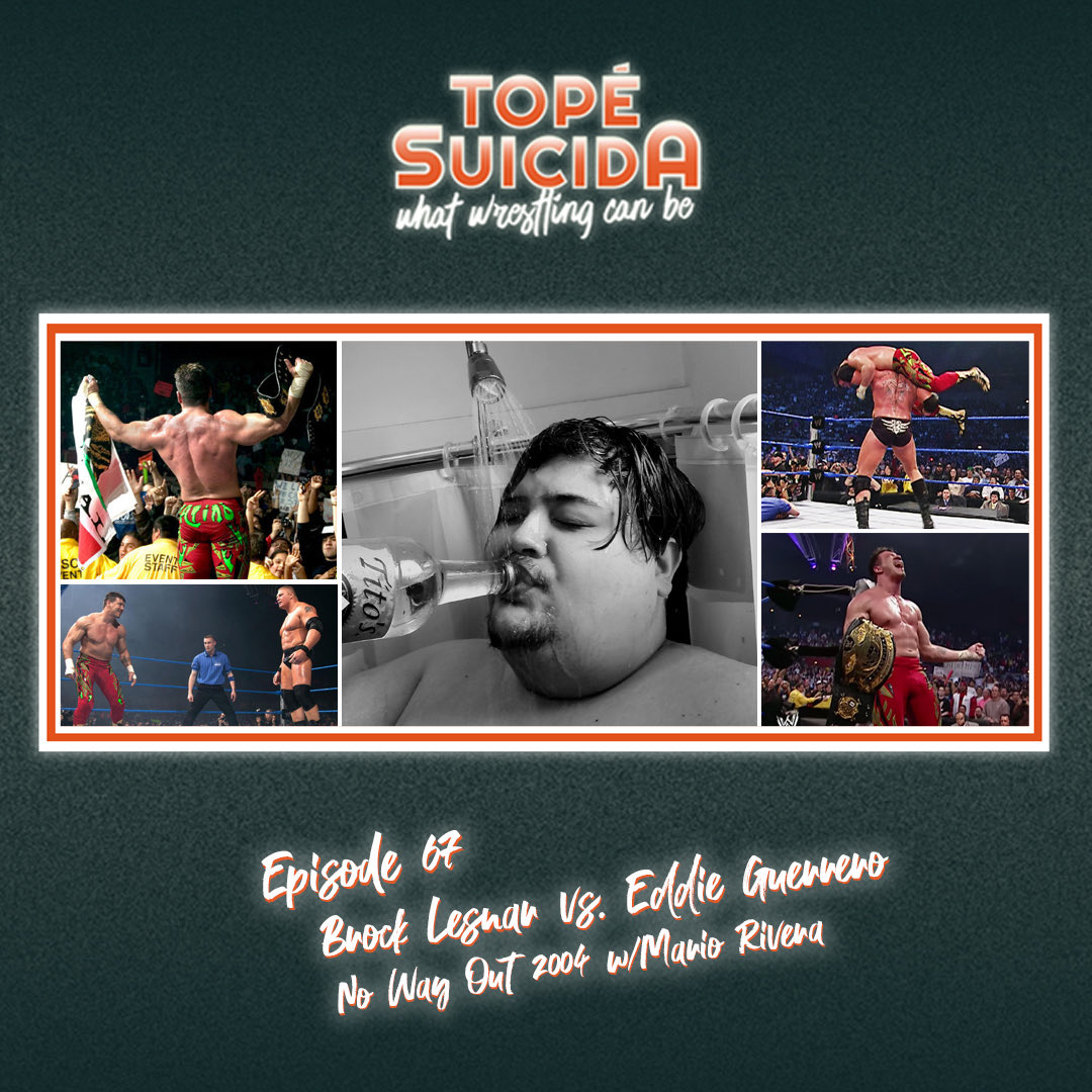 topesuicidapod's tweet photo. It’s all happening. Happy #TopeTuesday. We invited @ThatMarioRivera of @PointinProgress onto the show to talk about his history with wrestling as well as watch @BrockLesnar vs #EddieGuerrero! It was a hell of a time with a new friend. #WWE #AEW
Listen👉🏻 https://t.co/FDWqpF27z0 https://t.co/xXdg7OD16X
