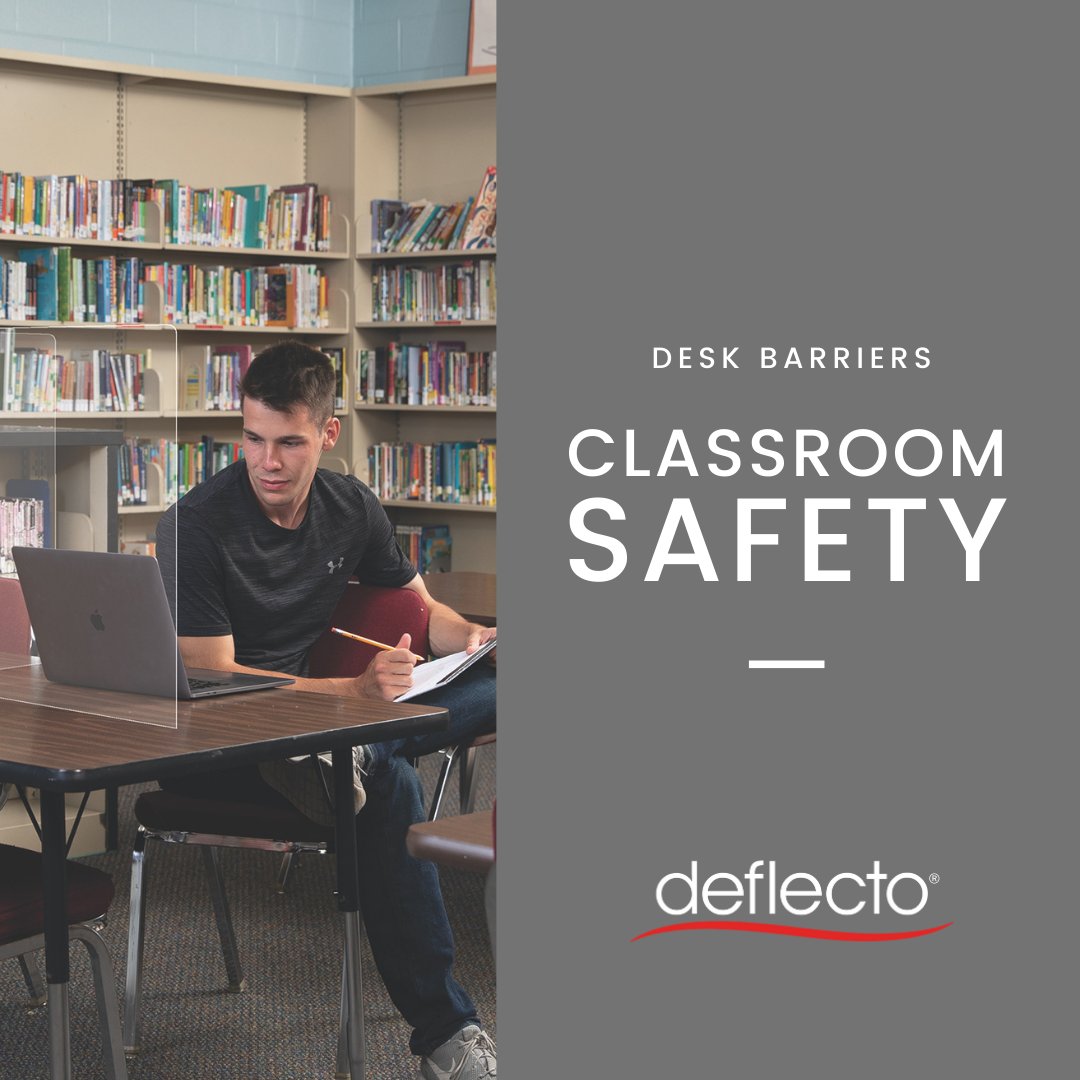 Deflecto's tweet image. Creating a safer school environment with Deflecto desk barriers for the classroom.

Contact us for more information: deflecto.com/contact-us-

#deflecto #safeschools #personalprotectionbarriers