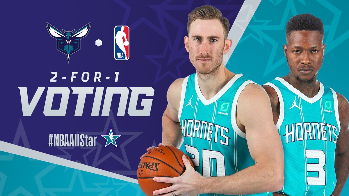 It's the LAST day to vote &amp; your votes count TWICE! 🌟

Tweet the handle of your favorite Hornet with #NBAAllStar!