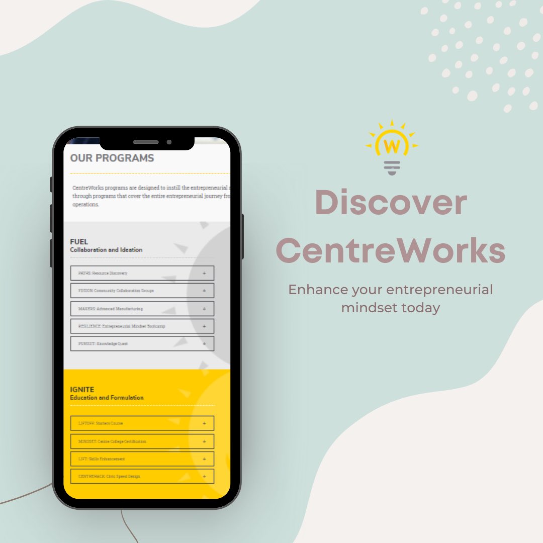 If you’ve got a taste for entrepreneurship, you’ve come to the right place! CentreWorks, a nonprofit located in Danville, offers programs for you to learn all about how to start your own business or nonprofit. Visit centreworks.org to discover how to get involved today.