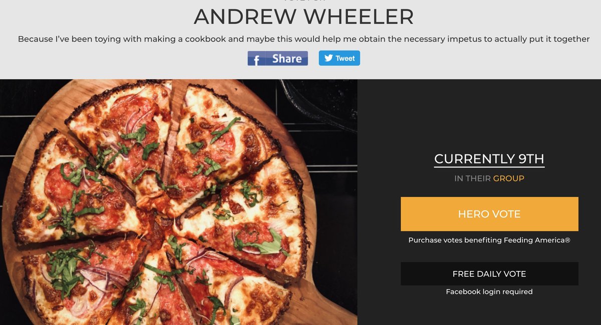 My friends on Twitter - I'm not a competition type person, but I entered because there's not much else to do right now, so I'm asking (before I beg) for votes to be featured in Bon Appetit Mag and possibly win $20K 👩‍🍳

Click: favchef.com/2021/andrew-wh… 

Please R/T and thank you!