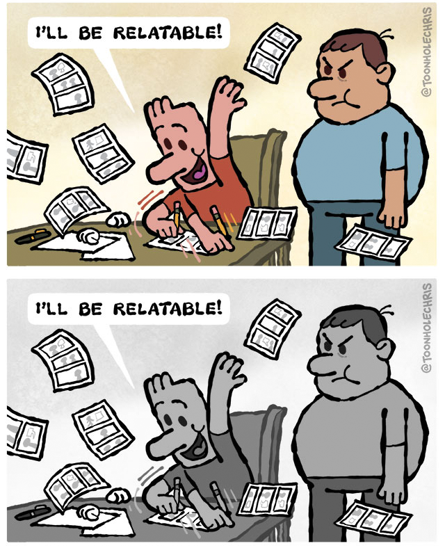 There are no rules, and these are just things to consider when something ISN'T working. If you're getting lost in the weeds, one simple trick is to try dark characters on light background or light characters on dark background: