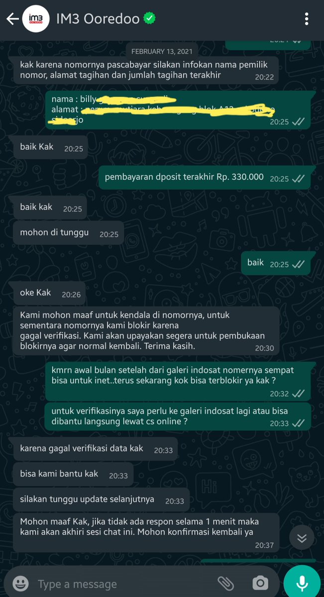 billygunawans's tweet photo. wah udah ganti pascabayar tapi tetep aja kayak gini..kartu tetep terblokir dgn alasan gagal verifikasi..padahal data sudah jelas sesuai KTP..udah kontak cs dr tgl 13 sampe skrg masih keblokir..rugi dong deposit untuk 3 bulan tapi kartu g bisa dipake
@IndosatCare @IndosatOoredoo https://t.co/E6Hvy2zG4A
