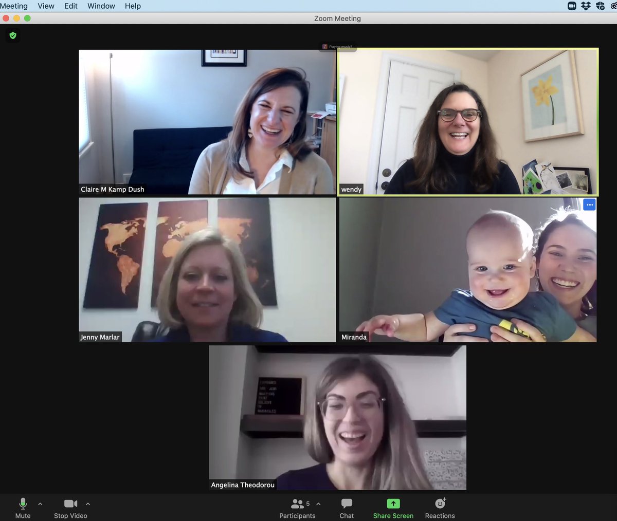 Best part of our snow day on the NCHAT zoom call!! Guest star Peter! <a href="/ClaireKampDush/">Claire Kamp Dush</a> <a href="/MirandaBerrigan/">Miranda Berrigan, PhD</a>