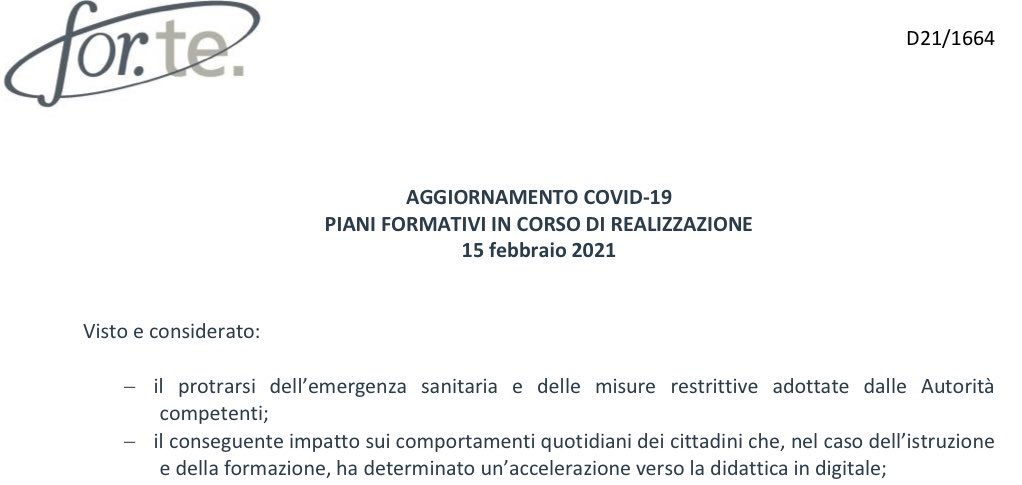 Il Fondo For.te., su istanza di Federalberghi, ha fornito indicazioni di rilevante interesse concernenti la partecipazione dei lavoratori stagionali ai piani formativi in corso di realizzazione.

Chiedi in associazione la circolare n. 66

#soloperisoci