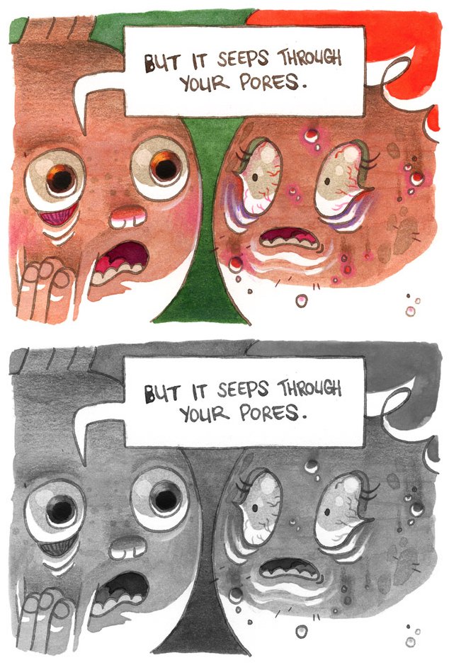 To illustrate the 'no rules, just tools' mantra, sometimes you use the concepts but dial in how much value separation for desired effect. U can pull back on contrasts (in the case of this torchlit witch burning) or dial the contrast to 11 (in this dramatically lit closeup dialog)