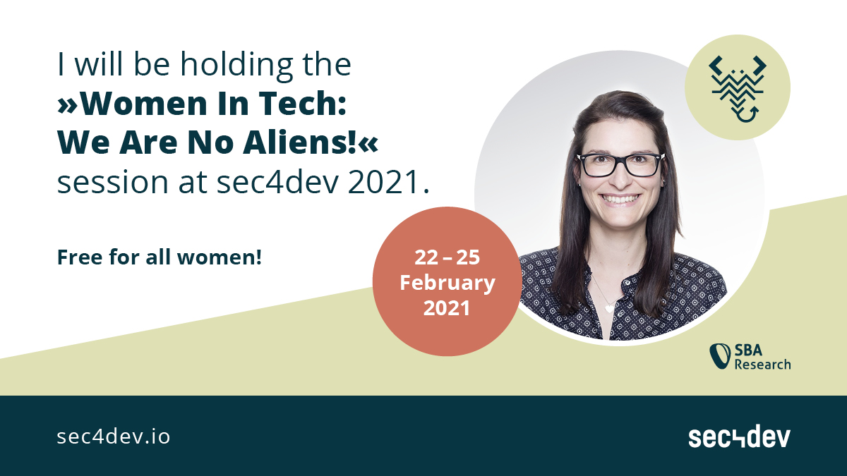 I will be part of the "Women in Tech: We Are No Aliens!" session at <a href="/sec4dev/">sec4dev</a> and I'm looking forward to a great discussion and to sharing my story. All women are invited to join the session for free: lnkd.in/eRuxwEe 
#womenintech #dynatrace <a href="/Dynatrace/">Dynatrace</a>