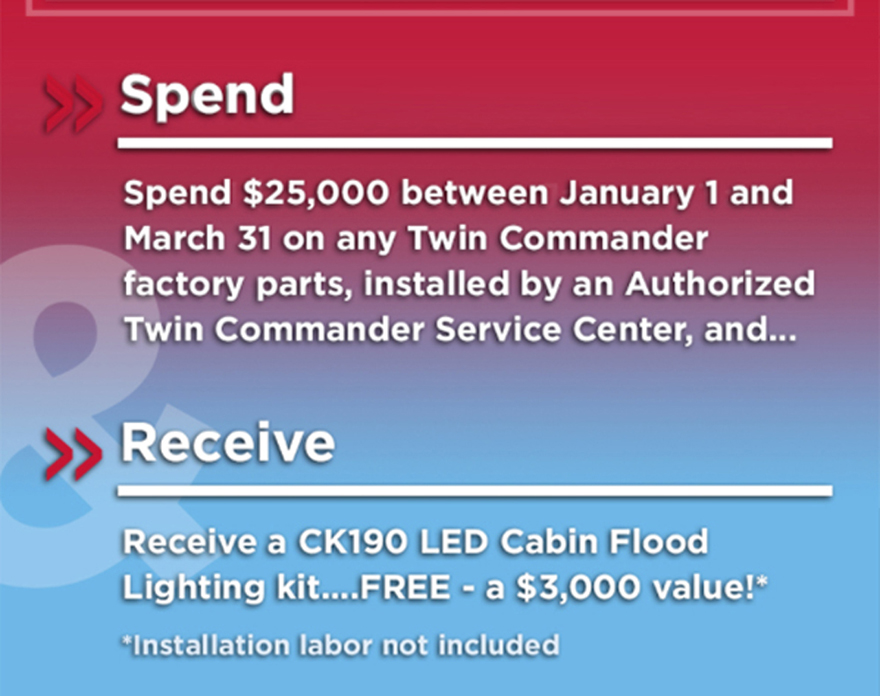 TCAircraft's tweet image. Are you taking advantage of the Customer Appreciation Program? See your Twin Commander Factory Authorized Service Center for details. twincommander.com/service-center… #commander  #maintenance #service #cabin #lights #repair #inspections #installation #flying#loyal #aircraft #kits #parts