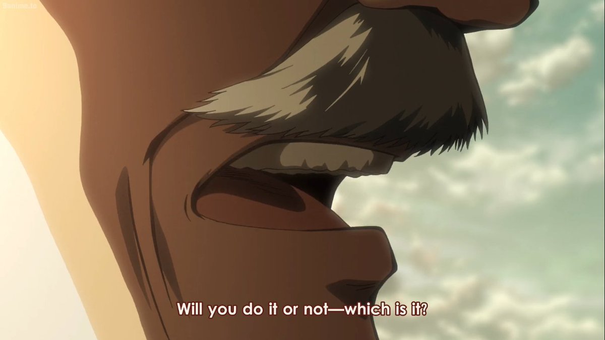 2 - Old man convinces young boy that he has to do it (for humanity ), after do the right question