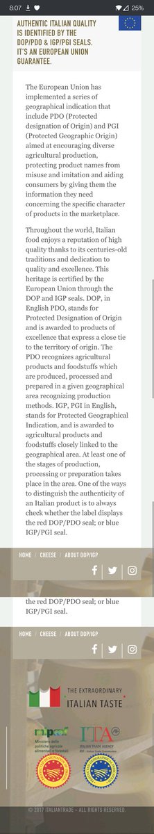 You see, my people are so serious about their food that they set up an entire governmental body designed to indicate when an Italian food product is authentic: Denominazione d' Origine Protetta, or Protected Designation of OriginWe're fancy like that 8/