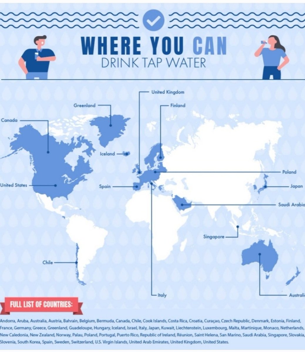 guendelman's tweet photo. Hay cosas que nos parecen obvias pero no lo son. Somos unos de los pocos países del mundo donde se puede tomar agua de la llave. Y el único de Sudamérica. https://t.co/758jCjU59s