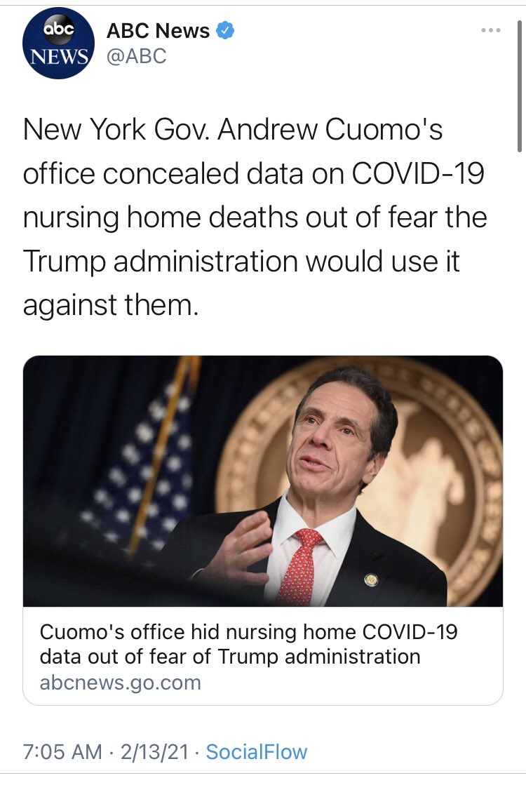 Perhaps  @ABC’s new reporting can add some context and color to this piece from March, titled “The coronavirus crisis is the moment Andrew Cuomo has prepared for all his life.”