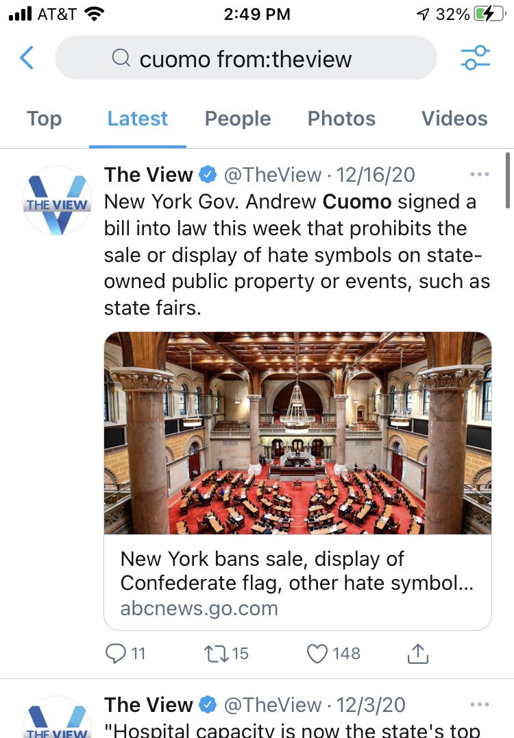 While Cuomo hasn’t lost  @TheView yet it may be an interesting time for them to revisit his (entirely unchallenged) comment from just a couple of months ago that Trump is “responsible for every death in this country”