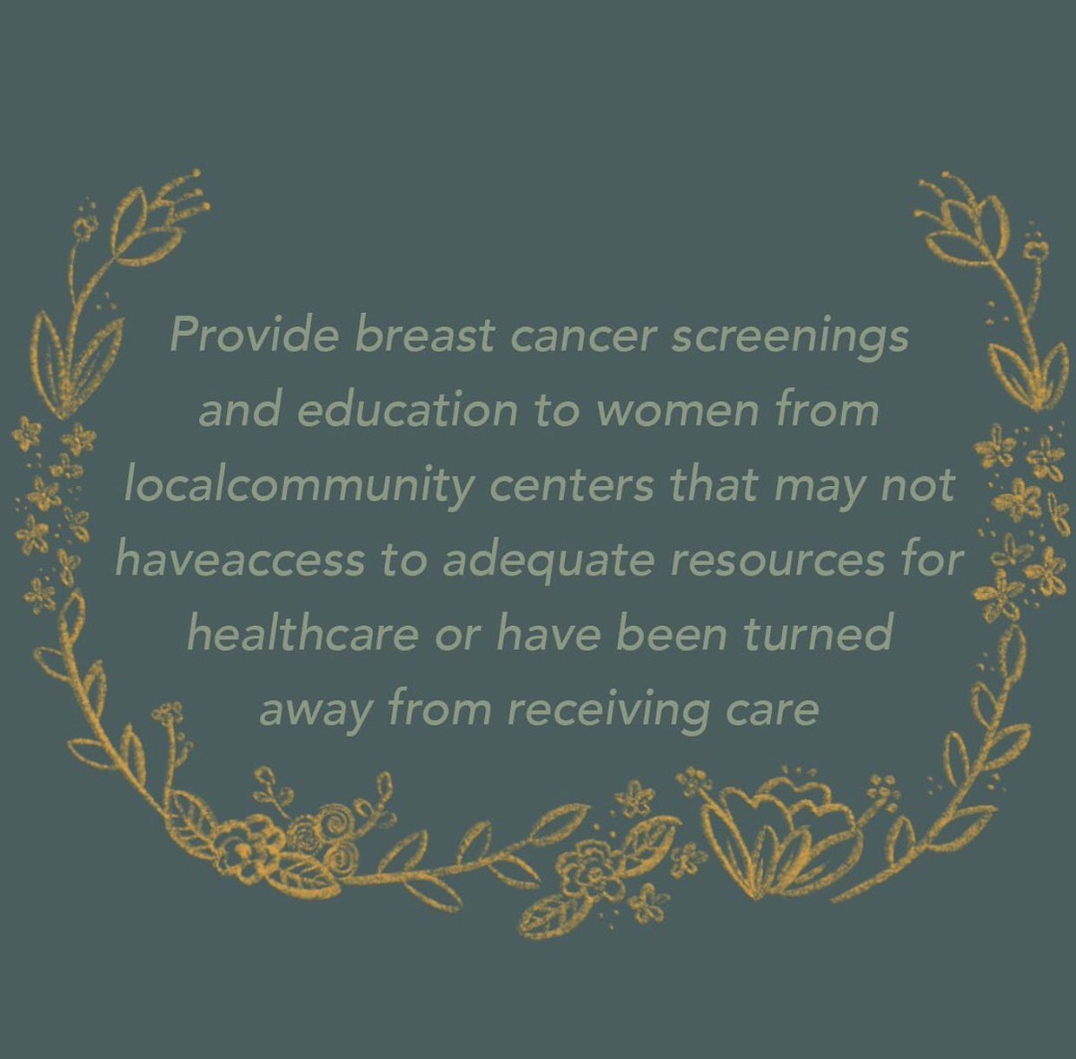 Introducing my last platform point: Give Back!  
I am super passionate about increasing access to healthcare for those that lack the ability to receive care, so what better way to give back to Cincinnati residents through a breast cancer clinic! 

#LetsGROWTogether 🌱🌱🌱