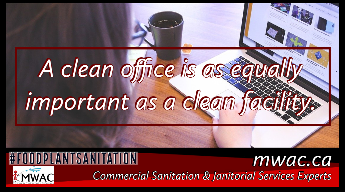 A clean office is as equally important as a clean facility. Do you know how many germs are floating on your desk? 

Answer: More than 10 million bacteria are on a typical office desk -- 400 times more bacteria than found on the average toilet seat