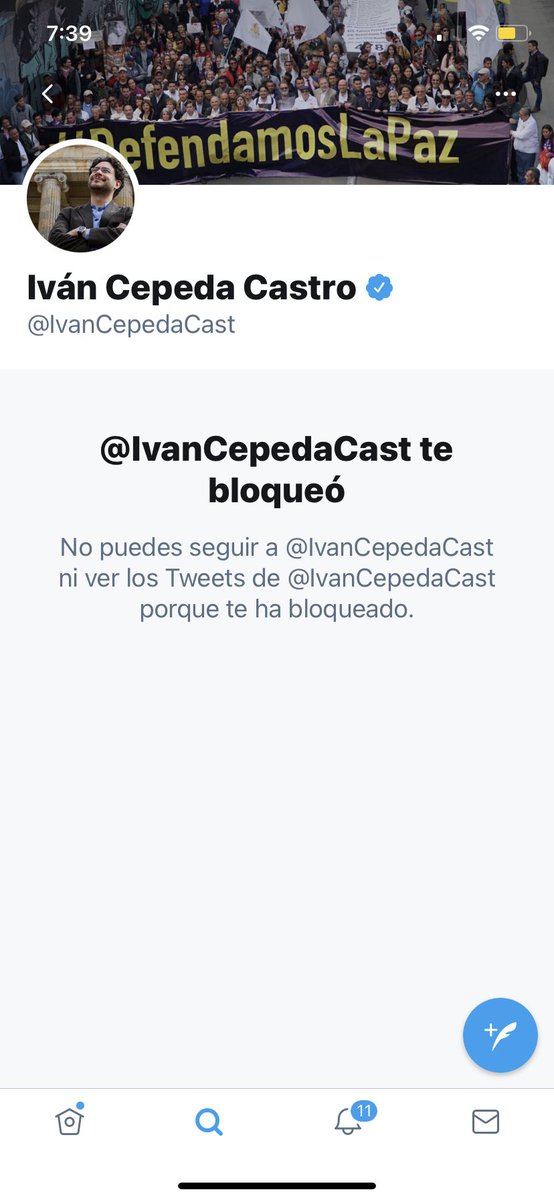 ArgiroCasta58's tweet photo. le escribí para exigirle #CepedaMuestreLosChats y me bloquió este ifueputa !! https://t.co/FhYbWZa1vu