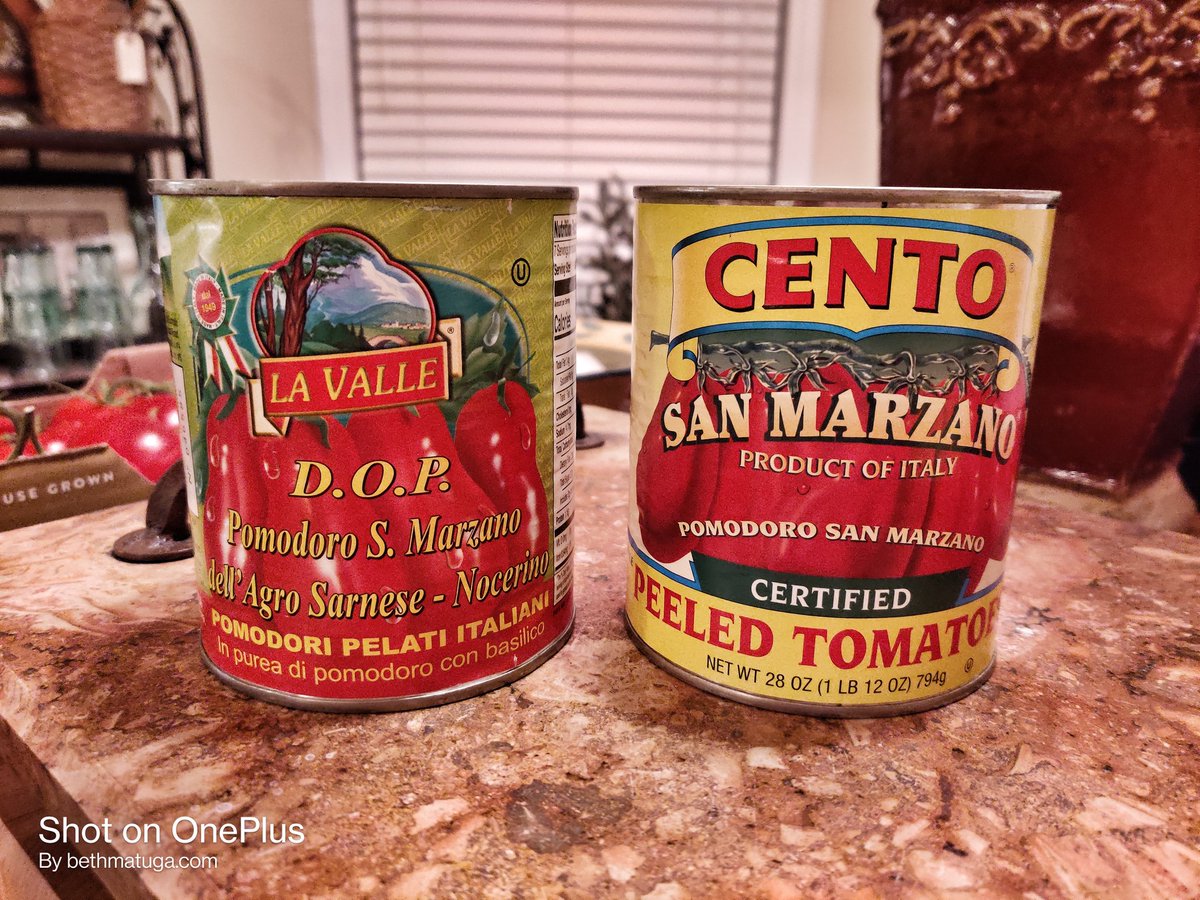 Take for example these two cans of "San Marzano" tomatoesThey're both from Italy, they both say San Marzano 2/