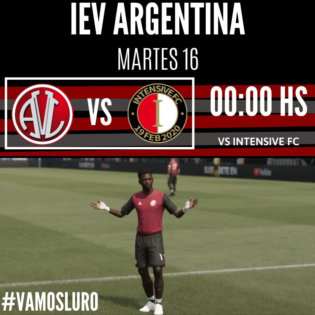 ¡HOY JUEGA LURO! 🔴⚪

📌 Por la 1ra fecha de la primera división de <a href="/ievargentina/">IEV Argentina</a>, AVL enfrentará a @IntensiveFC desde las 00hs.

¡Vení a alentar a los pibes en nuestro canal de Twitch! 🔴⚪

#VamosLuro 🇱🇻