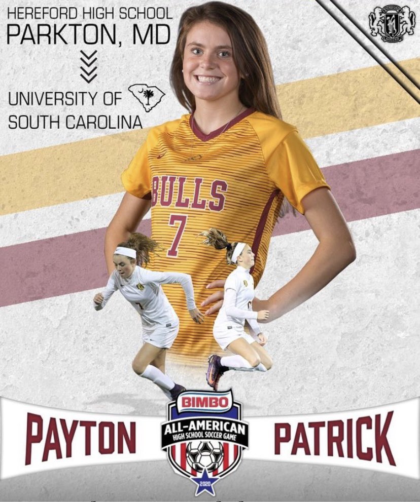 Congrats to the 3 locals selected to the 2021 HS Girls All-American game being held in St.Louis in May!

• <a href="/RachelDeresky/">rach</a>: Maryland United &amp; <a href="/NHS_Patriots/">Northern HS Patriots</a> (Vandy) 
• Baylee DeSmit: Pipeline SC and <a href="/McDonoghGVS/">McDonogh Girls Soccer</a> (Loyola)
• <a href="/PaytonPatrick7/">Payton Patrick</a>: Pipeline SC &amp; <a href="/HerefordHSBulls/">HerefordHighBulls</a> (USC)