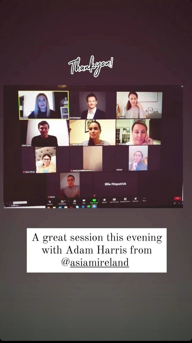 Thank you <a href="/AdamPHarris/">Adam Harris</a> for our Zoom call tonight. It was very informative.