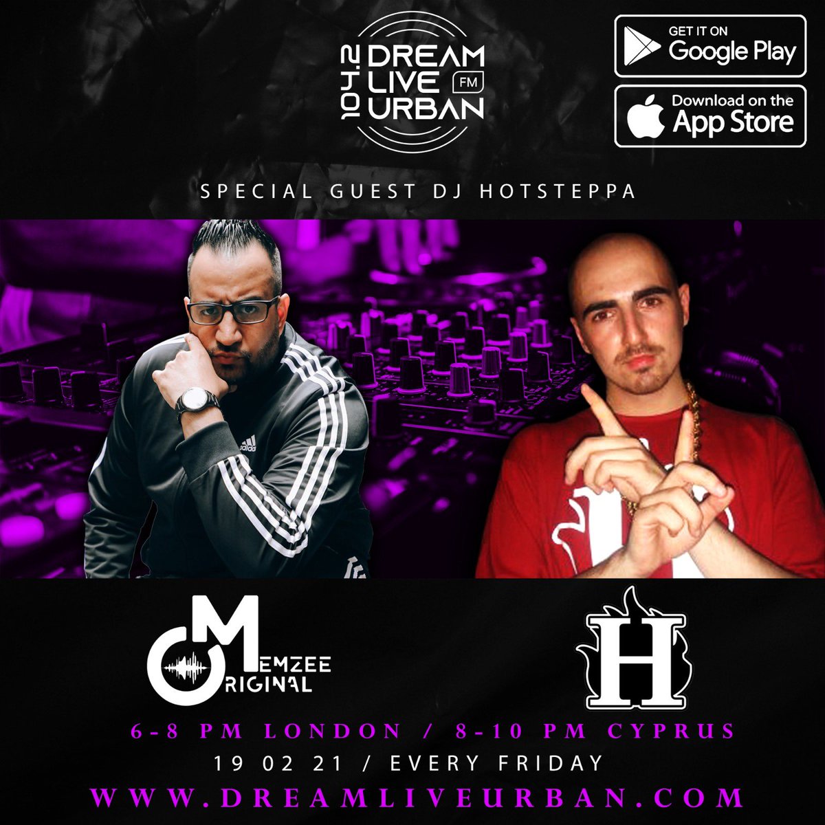 This Friday 19th FEB <a href="/hotsteppa/">hotsteppa</a> will be in the mix on #DreamLiveUrban Guest DJ 6-8pm 🇬🇧 8-10pm 🇨🇾