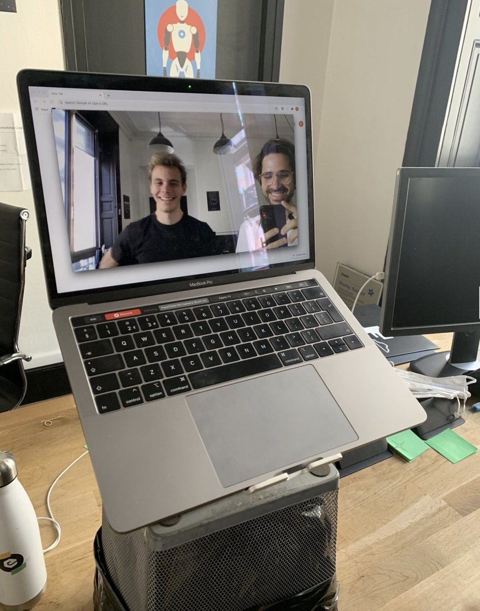 In November we decided to apply to YC. This wasn't a life goal, but definitely something we had in mind. We timeboxed the application + video to 1.5 day. This is a picture of when we recorded our intro video for YC: